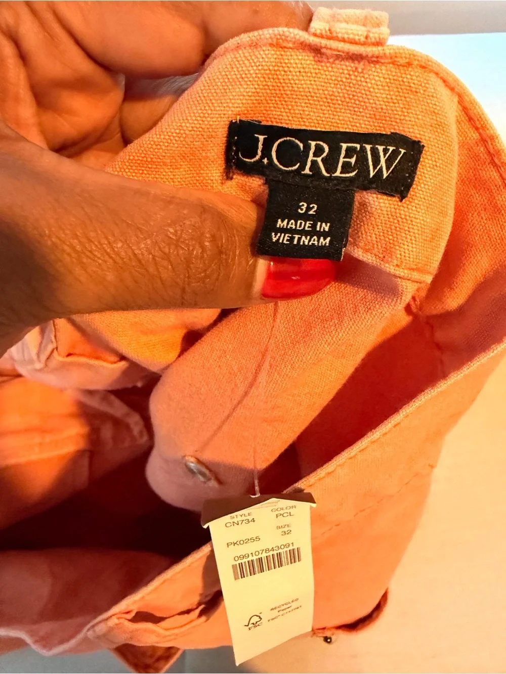 J Crew Wide-Leg Utility Pants in Bright Orange size 32